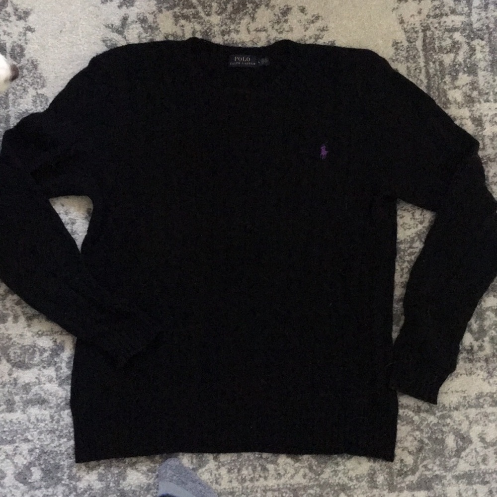 Wool and cashmere Polo crew neck sweater